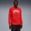 Puma LaMelo Supernova Long Sleeve Printed Tee Red-AOP XL