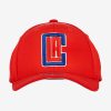 MITCHELL & NESS LOS ANGELES CLIPPERS TEAM GROUND REDLINE STRETCH SNAPBACK RED