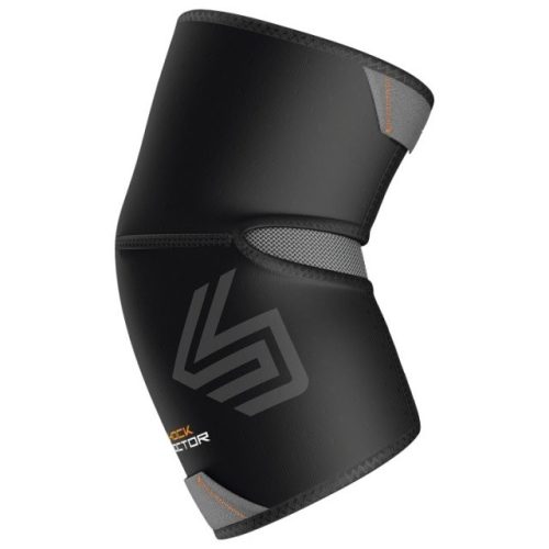 SHOCK DOCTOR ELBOW COMPRESSION SLEEVE WITH EXTENDED COVERAGE BLACK