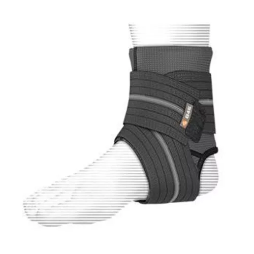 SHOCK DOCTOR ANKLE SLEEVE COMPRESSION WRAP SUPPORT BLACK