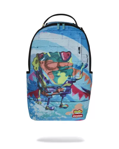 Sprayground Painted Spongebob Backpack Blue