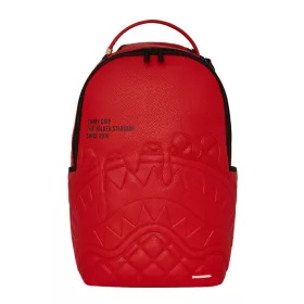 Sprayground Shark Central Red Shark Drip Dlxsv Backpack Red