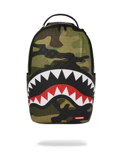 Sprayground Woodland Camo Check Backpack Green ONE