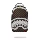 Sprayground Cream And Brown Tear Check Backpack Brown ONE