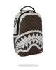 Sprayground Cream And Brown Tear Check Backpack Brown ONE