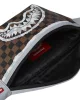 Sprayground Cream And Brown Tear Check Savvy Crossbody Brown ONE