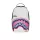 Sprayground Shark Central Liquid Chrome Backpack White