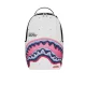 Sprayground Shark Central Liquid Chrome Backpack White