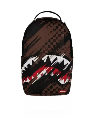 Sprayground Smeared Grunge Backpack Brown