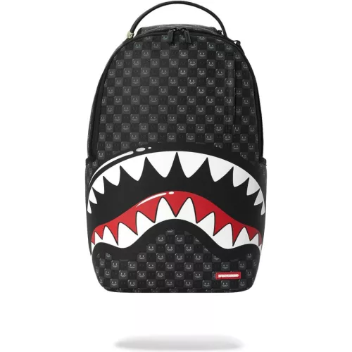 Sprayground Sharks In Paris Wtf Bubbly Black Check Backpack Black One