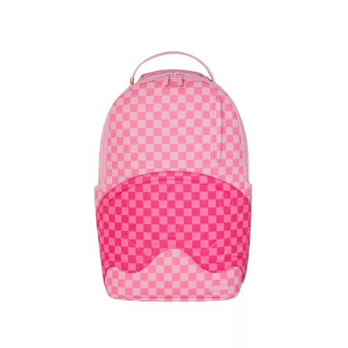 Sprayground Pink Sharks In Paris Patch Backpack Pink