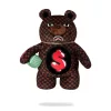 Sprayground Sharks In Paris Wtf Bubble Brown Check Moneybear Backpack Brown One