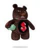 Sprayground Sharks In Paris Wtf Bubble Brown Check Moneybear Backpack Brown One