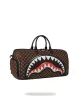 Sprayground Sharks In Paris Wtf Bubble Brown Check Duffle Brown