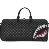 Sprayground Sharks In Paris Wtf Bubbly Black Check Duffle Black One