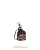 Sprayground Sharks In Paris Wtf Bubble Brown Check Backpack Keychain Brown