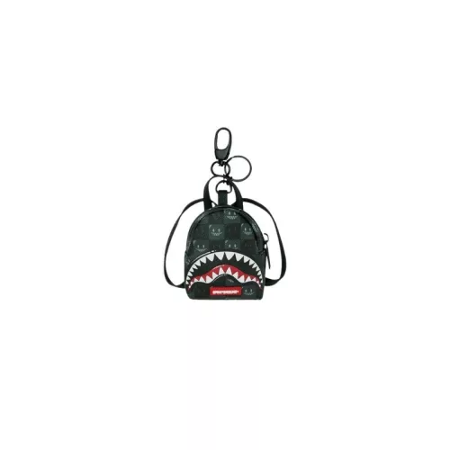 Sprayground Sharks In Paris Wtf Bubbly Black Check Backpack Keychain Green