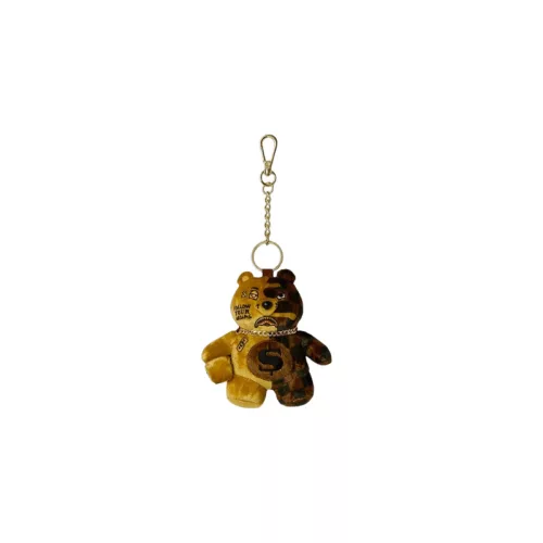 Sprayground Sip Gold Drip Bear Keychain Brown One