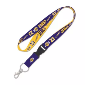   WinCraft - NBA Lanyard w/detachable buckle 1" LeBron Jame - Los Angeles Lakers MC