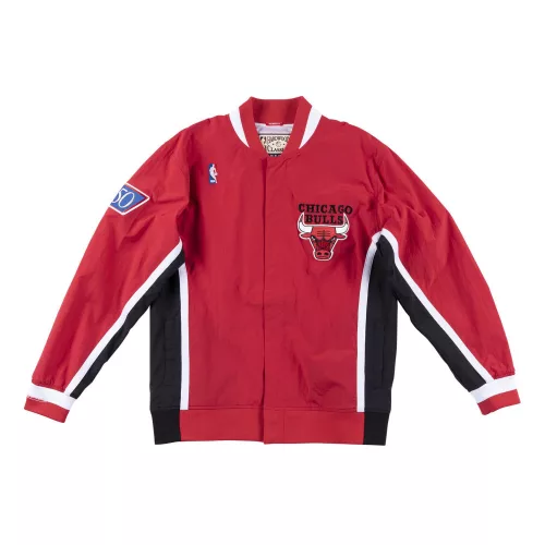 MITCHELL & NESS CHICAGO BULLS 96' AUTHENTIC WARM UP JACKET RED