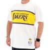 MITCHELL & NESS LOS ANGELES LAKERS BLOCK TEE WHITE