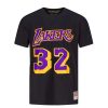 MITCHELL & NESS LOS ANGELES LAKERS MAGIC JOHNSON NAME & NUMBER TEE BLACK