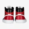 AIR JORDAN 1 MID BLACK/WHITE-NOBLE RED
