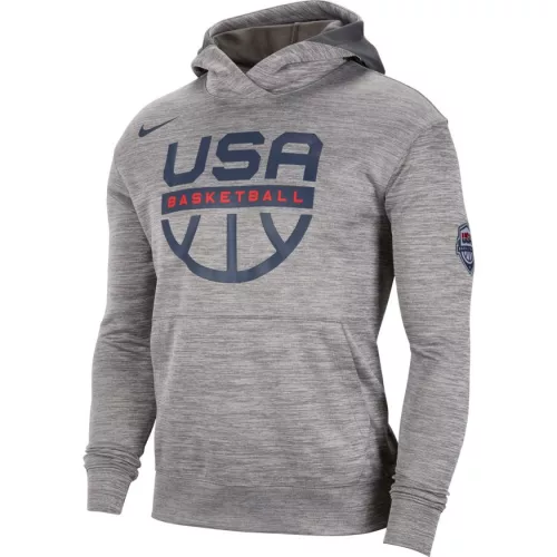 NIKE USA SPOTLIGHT HOODIE DK GREY HEATHER/DARK GREY