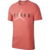 JORDAN AIR WORDMARK TEE CANYON PINK/BLACK/PINK QUARTZ