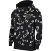 JORDAN PSG FLC PO HOODIE AOP BLACK/METALLIC GOLD