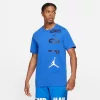 JORDAN JDN AIR STRETCH TEE GAME ROYAL/MIDNIGHT NAVY/WHITE