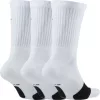 NIKE EVERYDAY CREW BBALL 3PR WHITE/BLACK