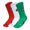 NIKE EVERYDAY BBALL SOCKS 3PR RED/WHITE/GREEN