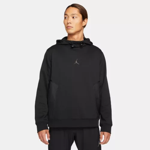 JORDAN DRI FIT AIR STATEMENT FLEECE PULLOVER HOODIE BLACK/BLACK