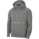 JORDAN BROOKLYN NETS COURTSIDE STATEMENT FLEECE PULLOVER DARK STEEL GREY