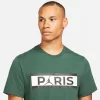 JORDAN X PARIS SAINT-GERMAIN WORDMARK TEE NOBLE GREEN/WHITE