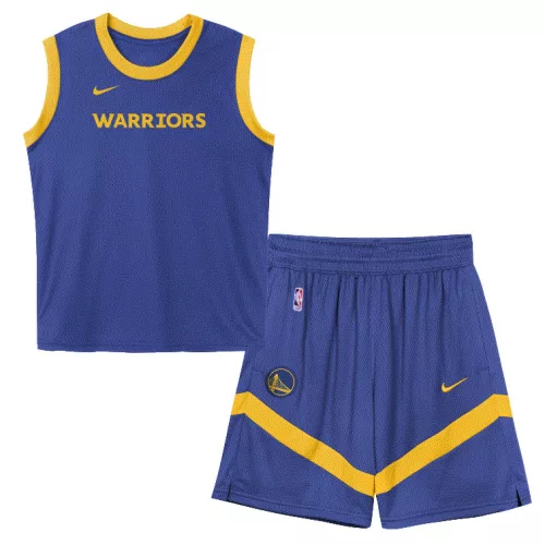 Nike Golden State Warriors Mesh Tank And Short Set Blue