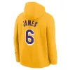 NIKE X NBA LEBRON JAMES LOS ANGELES LAKERS BOYS PO FLEECE ESSENTIAL HOODIE AMARILLO
