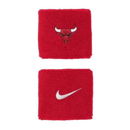Nike NBA Chicago Bulls Solid Team Logo Wristbands Junior Red ONE