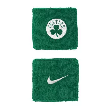 Nike NBA Boston Celtics Solid Team Logo Wristbands Junior Green ONE