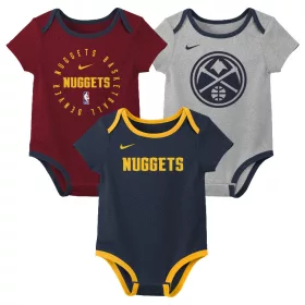 Nike NBA Denver Nuggets Boys 3pcs Creeper Set Multicolor