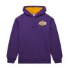 MITCHELL & NESS Premium N&N Player Fleece Vintage Logo Los Angeles Lakers Ervin Johnson Purple