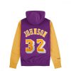 MITCHELL & NESS LOS ANGELES LAKERS MAGIC JOHNSON Mens Name & Number Pullover Hoody