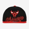 MITCHELL & NESS NBA CHICAGO BULLS LOW BIG FACE SNAPBACK HWC BLACK / RED