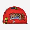 MITCHELL & NESS PHILADELPHIA 76ERS Mens High Crown Structured Snapback Red