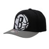 MITCHELL & NESS BROOKLYN NETS Mens High Crown Structured Snapback Black/BLK