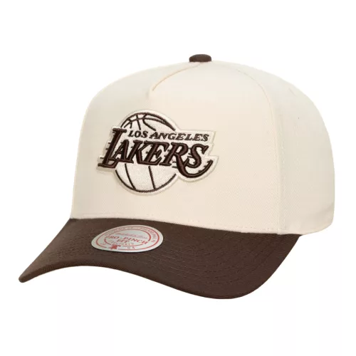 Mitchell & Ness NBA Los Angeles Lakers Brown And Cream Pro Snapback Cream ONE