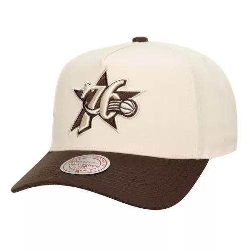 Mitchell & Ness NBA Philadelphia 76ers Brown And Cream Pro Snapback Hwc Cream
