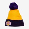 MITCHELL & NESS LOS ANGELES LAKERS TWO TONE POM BEANIE HWC YELLOW
