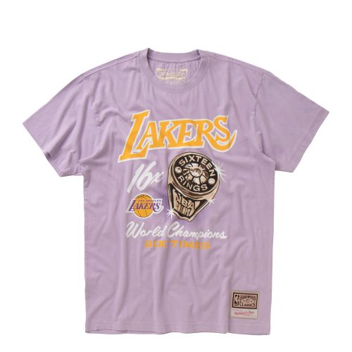 MITCHELL & NESS LOS ANGELES LAKERS PASTEL RINGS TEE PURPLE